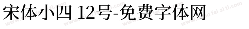 宋体小四 12号字体转换